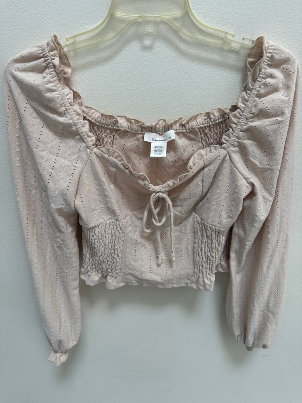 NWT URBAN Romantic Smocked Peasant Crop Top